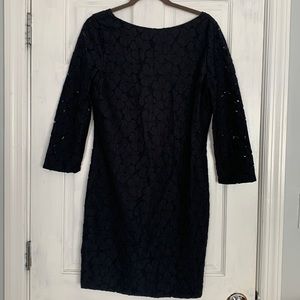 Diane Von Furstenberg black lace dress